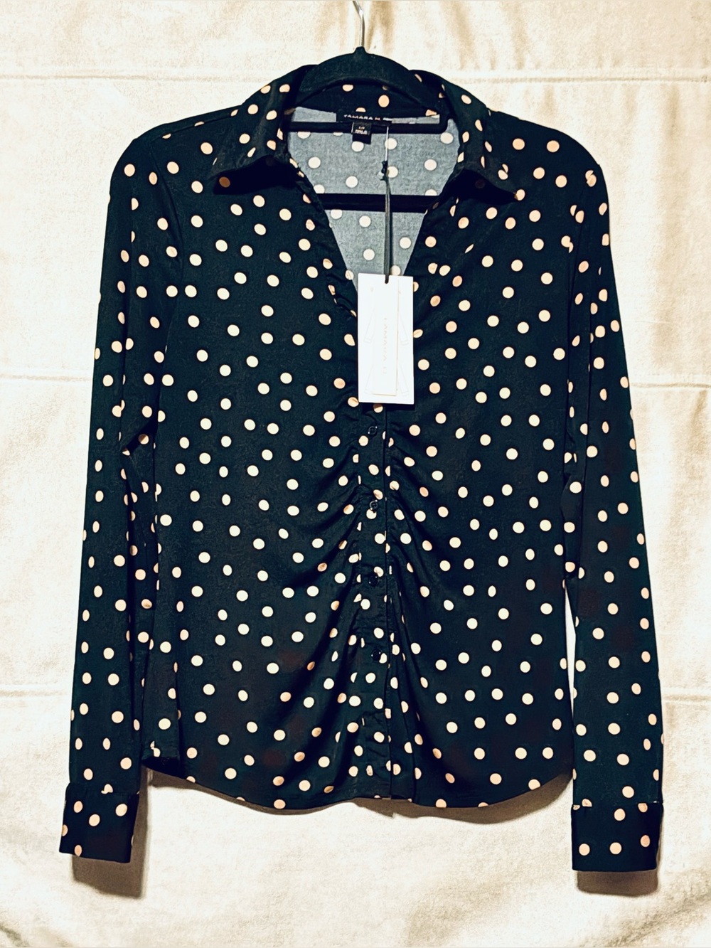 Tamara H New Polka Dot Button Up Shirt